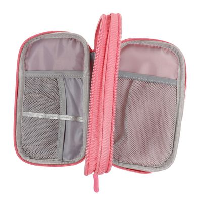 COHEALI Double Layer Hard Drive Carrying Case Electronic Accessories Organizer Bag for Travel Dustproof Storage for Data Cables and Earphones Compact and Portable Design