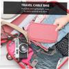 COHEALI Double Layer Hard Drive Carrying Case Electronic Accessories Organizer Bag for Travel Dustproof Storage for Data Cables and Earphones Compact and Portable Design view 3