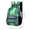 KLWQR Polar Bears Northern Lights Backpack for Women Men Lightweight Waterproof Backpack Set With Lunch Box Pencil Case Travel Laptop Backpack Casual Daypacks view 2