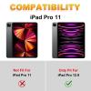 Case for iPad Pro 12.9 2022/2021/2020/2018,Clear TPU Shockproof Stand Bumper Back Cover Transparent Case for iPad Pro 12.9" 6th Gen/5th Gen/4th Gen/3rd Gen,Black White Dog Paw view 2