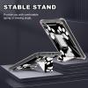 Case for iPad Pro 12.9 2022/2021/2020/2018,Clear TPU Shockproof Stand Bumper Back Cover Transparent Case for iPad Pro 12.9" 6th Gen/5th Gen/4th Gen/3rd Gen,Black White Dog Paw view 3