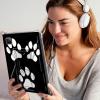 Case for iPad Pro 12.9 2022/2021/2020/2018,Clear TPU Shockproof Stand Bumper Back Cover Transparent Case for iPad Pro 12.9" 6th Gen/5th Gen/4th Gen/3rd Gen,Black White Dog Paw view 4