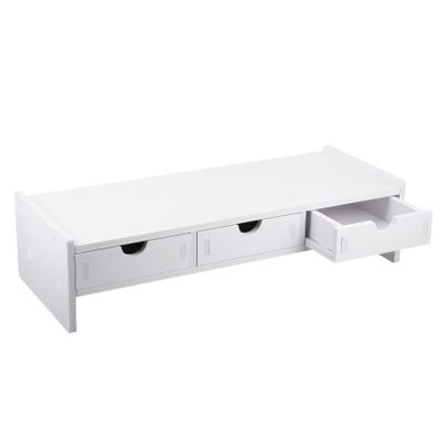 Angoily 1pc Monitor Riser Stand Pvc Board Laptop Holder Unique Design for Desk Organization Ergonomic Computer Stand for Improved and Comfort White