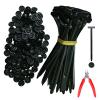100Pcs Nylon Universal Cable Tie Buckle, Zip Tie Rivet, Heavy Duty Self-Locking Nylon Zip Ties Holder, New Multifunctional Cable Tie Buckle, Cable Clips for Car Daily Auto Fixing (100Pcs) view 1