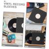 Holibanna 6pcs Vinyl Sleeves for Records Black Faux Jacket Protective Record Sleeves Dustproof Fingerprints Resistant for Vinyl Enthusiasts view 2