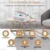 M-Amazup CD Player Portable, Desktop CD Players for Home with Cable and Adapter, Dual Speakers, Support Opt/USB/TF Card/AUX/FM with Remote Control, LCD Display, 3.5mm Headphone Jack, White view 4