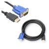 LINGQE 1.8m HDMI-Compatible to 15Pin Cable 1080P Video Adapter Male to Male Cord for HDTV Projector Displayer PC Conventor(300cm) view 1