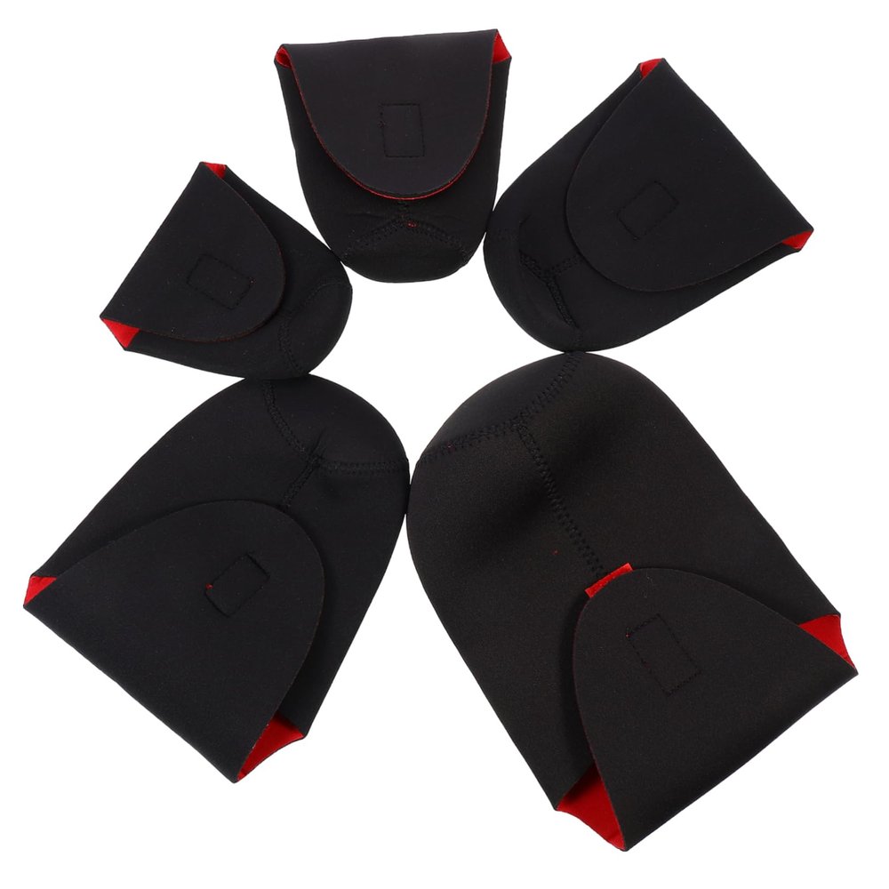 NUOBESTY 5pcs Shockproof Lens Case Drawstring Pouch for Camera Lenses Compact and Lightweight Design for Safe Storage and Transport