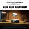 Luocute Mirror LED Alarm Clock Two Sets of Alarm Rechargeable Voice Activated Digital Clock Digital Alarm Clock for Bedrooms Bedside Desk (Silver) view 4