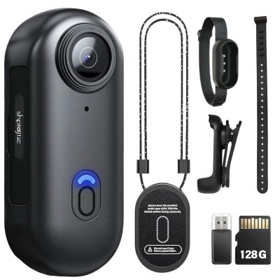 SHPTDJTIC 128G Body Camera, Thumb Size Cam,Wearable Camera with 360Rotatable Clip & Magnetic Clip,150 Minutes for Recording,Take for Lecture,Traveling,Pet Walking,Outdoors Activities (1080P-B-128G)
