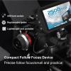 Mini Follow Focus with A B Stops and 15mm Rod Clamp, Gear Ring Belt, Fits Different Diameter Lenses Up to 114mm, for DLSRs and Mirrorless Cameras view 2