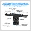 NovelGoal Dual Cold Shoe Extension Bar Bracket w 1/4" Thread & Cable Slot - Extender for Monitor LED Light Camera Cage (with 1/4 ARRI-Standard Rotation Expansion Base) view 2