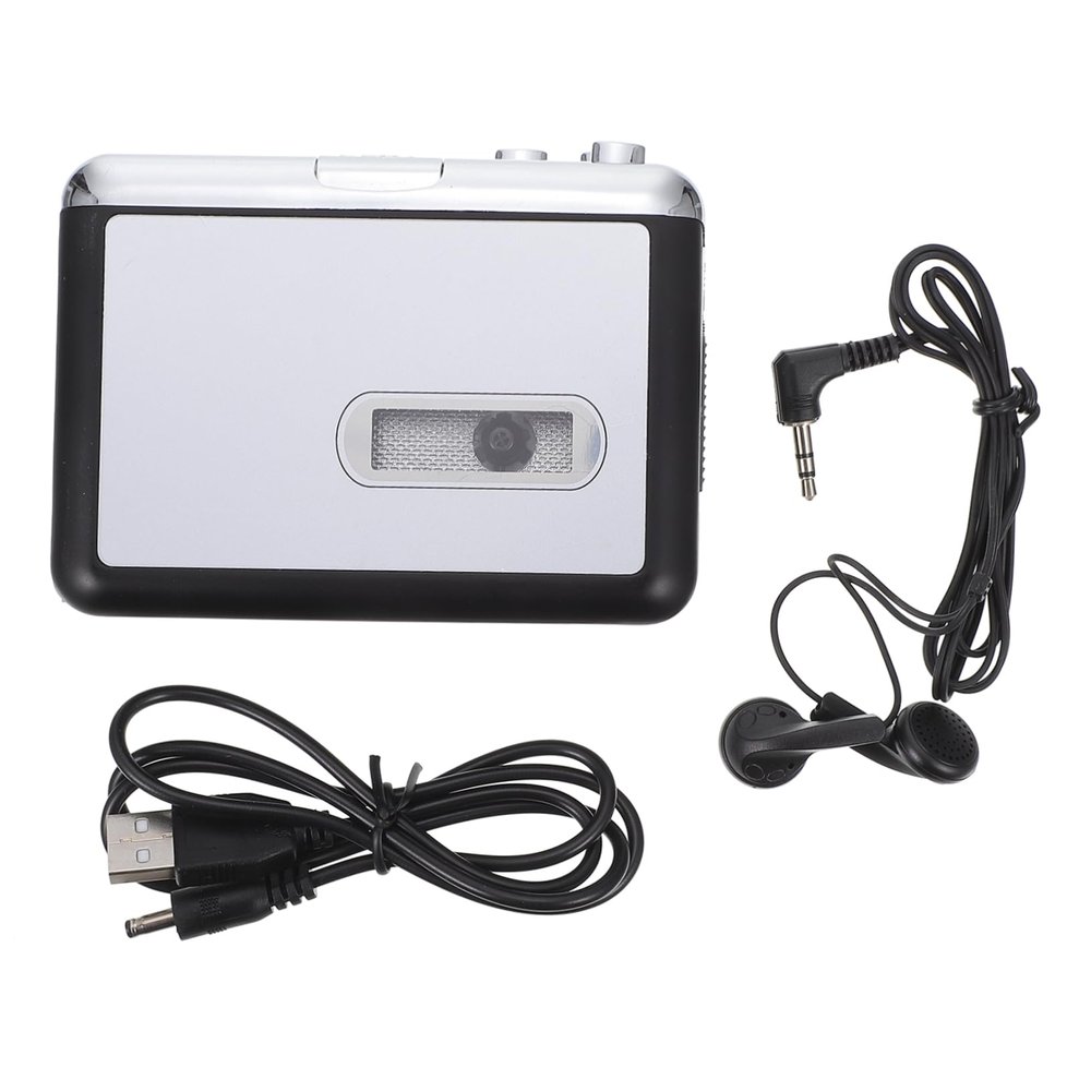 Lurrose Convert Cassette to Digital Player Cassette Tape to USB Converter Auto Manual Segmentation Easy to Use