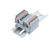 100pcs Din Rail Terminal Block 7 Colors PT-2.5 Spring Electrical Push in Terminal Strip Block Connector PT2.5 Wiring Conductor(Green) view 2