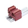100pcs Din Rail Terminal Block 7 Colors PT-2.5 Spring Electrical Push in Terminal Strip Block Connector PT2.5 Wiring Conductor(Green) view 4