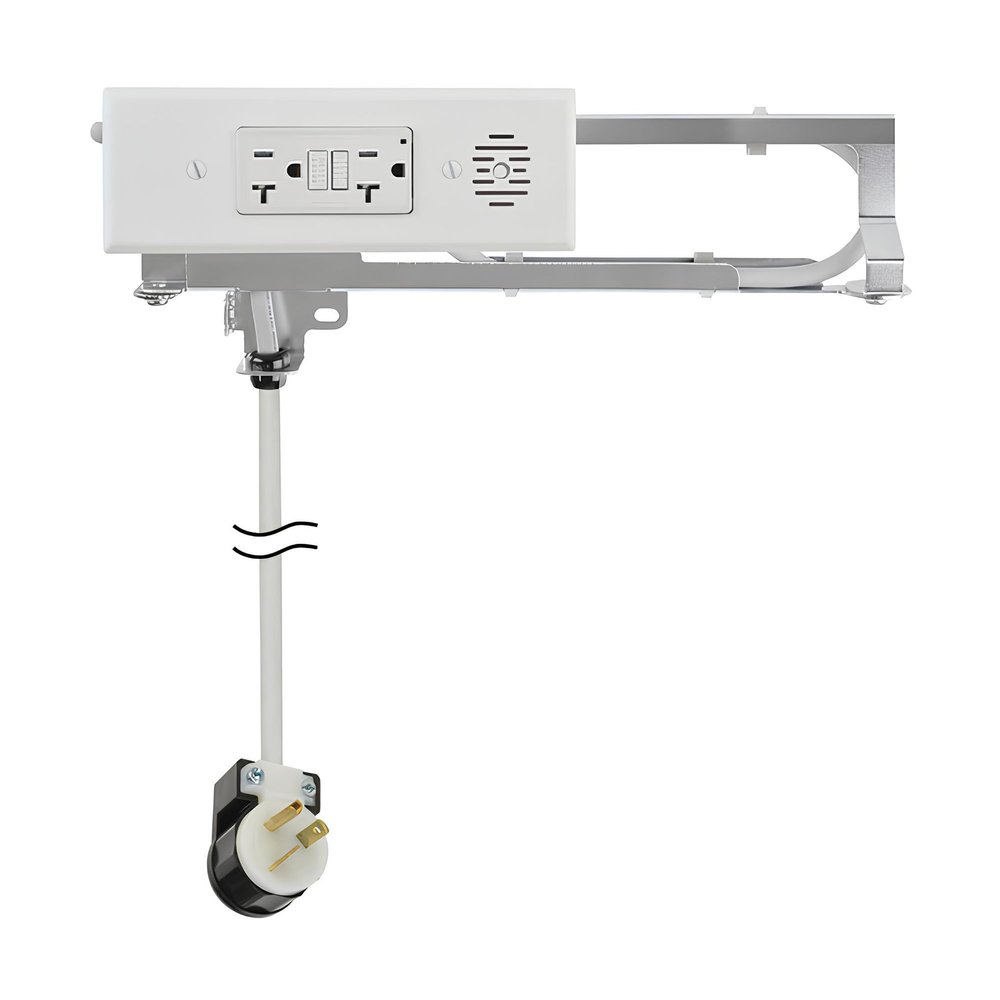 Brixwell QHWA-002 Docking Drawer, Blade White Finish with USB-C Power Delivery, AC Outlets and USB Ports