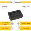 Brixwell QH0F-003 Hide A Dock Power Or Data Station with 1 USB A Port At 10.5 Watts and 1 USB C Port At 12 Watts Version Black Finish view 3