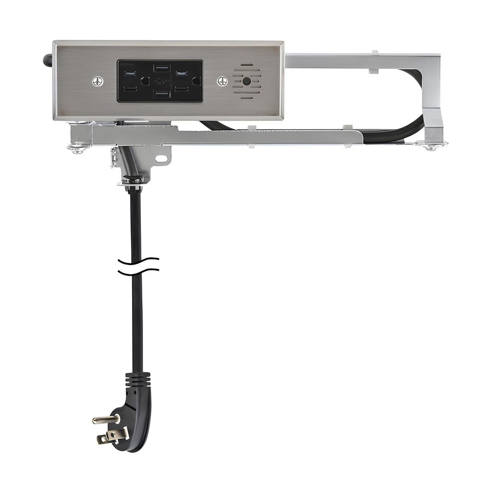 Brixwell QHW2-003 Docking Drawer, Blade Stainless Steel Finish Electronic Device Docking Station