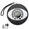 Portable CD Player, Discman Personal CD Player with Speaker, Anti Skip Protection, USB Rechargeable, Digital LCD Display for Car & Home view 1
