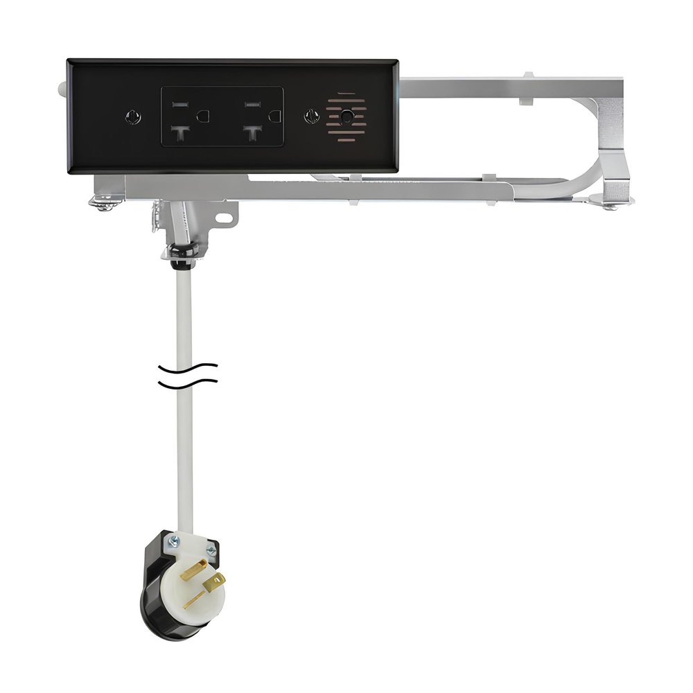 Brixwell QHWZ-001 Docking Drawer, Blade Black Finish with USB-C Power Delivery, AC Outlets and USB Ports