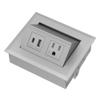 Brixwell QHZ4-003 Hide A Dock Power Or Data Station 1 USB A Port at 10.5 Watts and 1 USB C Port at 12 Watts Version Silver Finish view 1