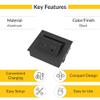 Brixwell QHZ4-002 Hide A Dock Power Or Data Station 1 USB A Port At 10.5 Watts and 1 USB C Port At 12 Watts Version Black Finish view 3