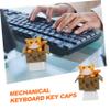 Angoily Adorable Cat Shape Replacement Keycap Set for Mechanical Keyboards Profile Keycaps Custom DIY Design Colorful Keyboard Accessories view 3