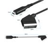 DIYEAH 3pcs Scart to Converter Cable Video and Audio Adapter for Tv No Drivers Needed Supports Standard Definition Low Power Consumption view 4
