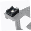 STOBOK 2 Set Metal Cold Shoe Adapter Mount Durable Flash Bracket with Clamping Lock for Secure Camera Use Compatible with Flash Models view 2