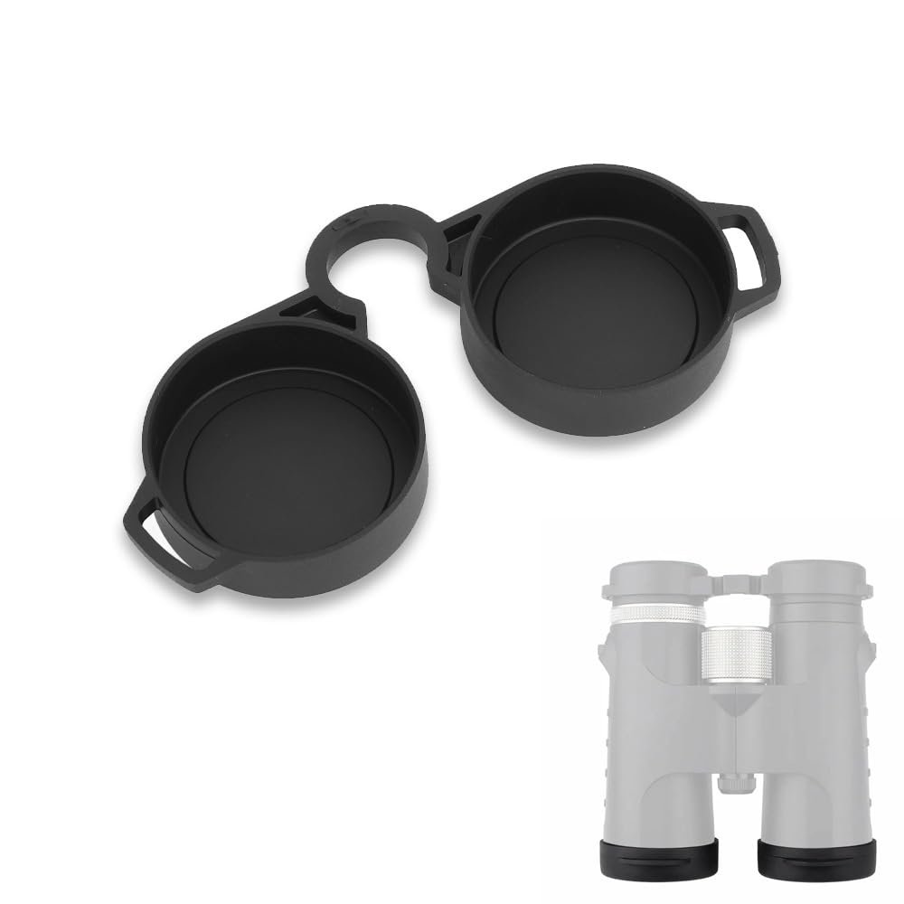 42-45mm Rubber Binocular Rainguard Cover + Eyepiece Protector, Universal Dustguard Lens Cap for 8x42 10x42 Binoculars Accessories