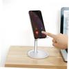 DIYEAH Aluminum Bracket Rotating Cell Phone Holder Smart Phone Base Holder for Office Study Home Silver view 4