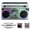 ION Audio Retro Glow Boombox - Deluxe Stereo AM/FM Radio Cassette Dual Speakers with Full-Range Bass (Renewed) view 2