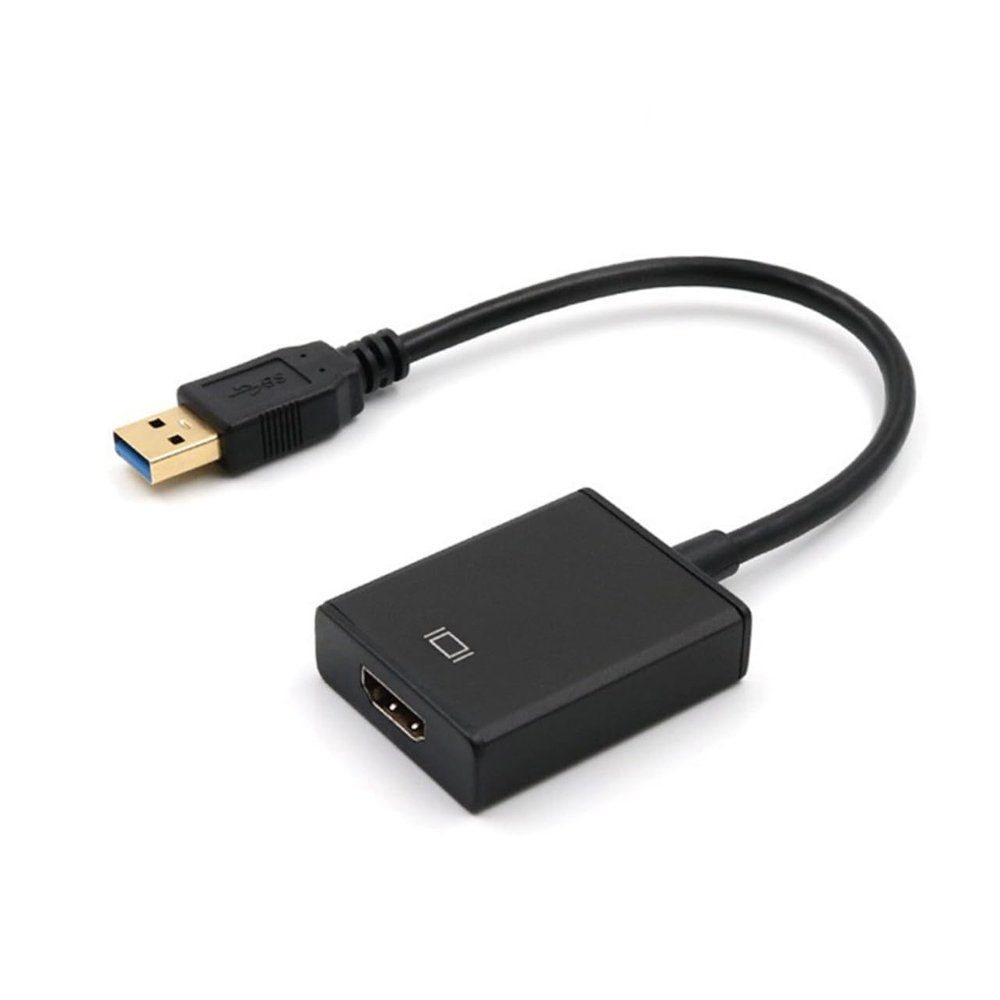 Lurrose USB Female to Male Adapter Video Converter USB for Pc Laptop Projector