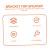 Housoutil 6Sets Speaker Wall Mount Brackets for Surround Sound Heavy Duty Construction Swivel and Tilt for Optimal Viewing Angle Finish for Home Theater view 4