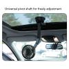 SENECESLI Suction Cup Fan, USB Powered Car Cooling Fan with 3 Speeds, 360 Adjustable Rotatable Quiet Camping for Truck Van Boat SUV RV Window, Windshield, Dashboard, Black (Extended) view 2