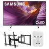 Samsung QN65S85FAFXZA 65 Inch OLED HDR 4K Smart TV with a Walts TV Large/Extra Large Full Motion Mount for 43"-90" TVs and Amber Protection 3-Outlet-Surge Surge Protector (2025) view 1