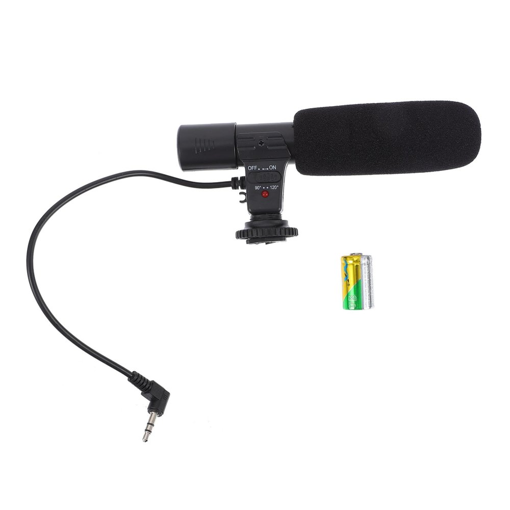 Angoily 1pc DSLR Camera Microphone Compact External Mic for Professional Photography and Interviews Easy to Mount Design for Vlogging and Recording Digital Cameras