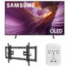 Samsung QN65S85FAFXZA 65 Inch OLED HDR 4K Smart TV with a Walts TV TILT-EXTENSION-37-90 Tilt Mount for 37"-90" TVs and Amber Protection 3-Outlet-Surge Surge Protector (2025) view 1