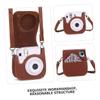 TEHAUX Small Instant Camera Protective Bag PU Pouch with Strap Compatible with Mini Scratch Resistant Design Clamshell Style for Easy Access view 3