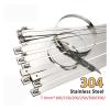 100 PCS Stainless Steel Metal Cable Ties, Exhaust Wrap Coated Locking Metal Locking Tape(4.6x100mm) view 2