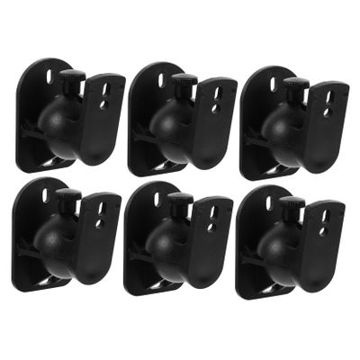 HOMSFOU 6 Sets Surround Sound Speaker Wall Mount Bracket Durable Wall Mount Speaker Stand for Home Ktv Bars and Concerts Sleek Design