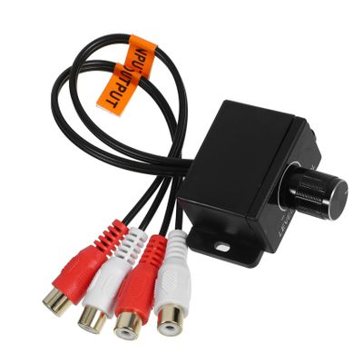 Happyyami Universal Car Amplifier Volume Control Knob Adjustable Bass Level Regulator for Car Audio Systems Easy Installation Compatible Most Amplifiers