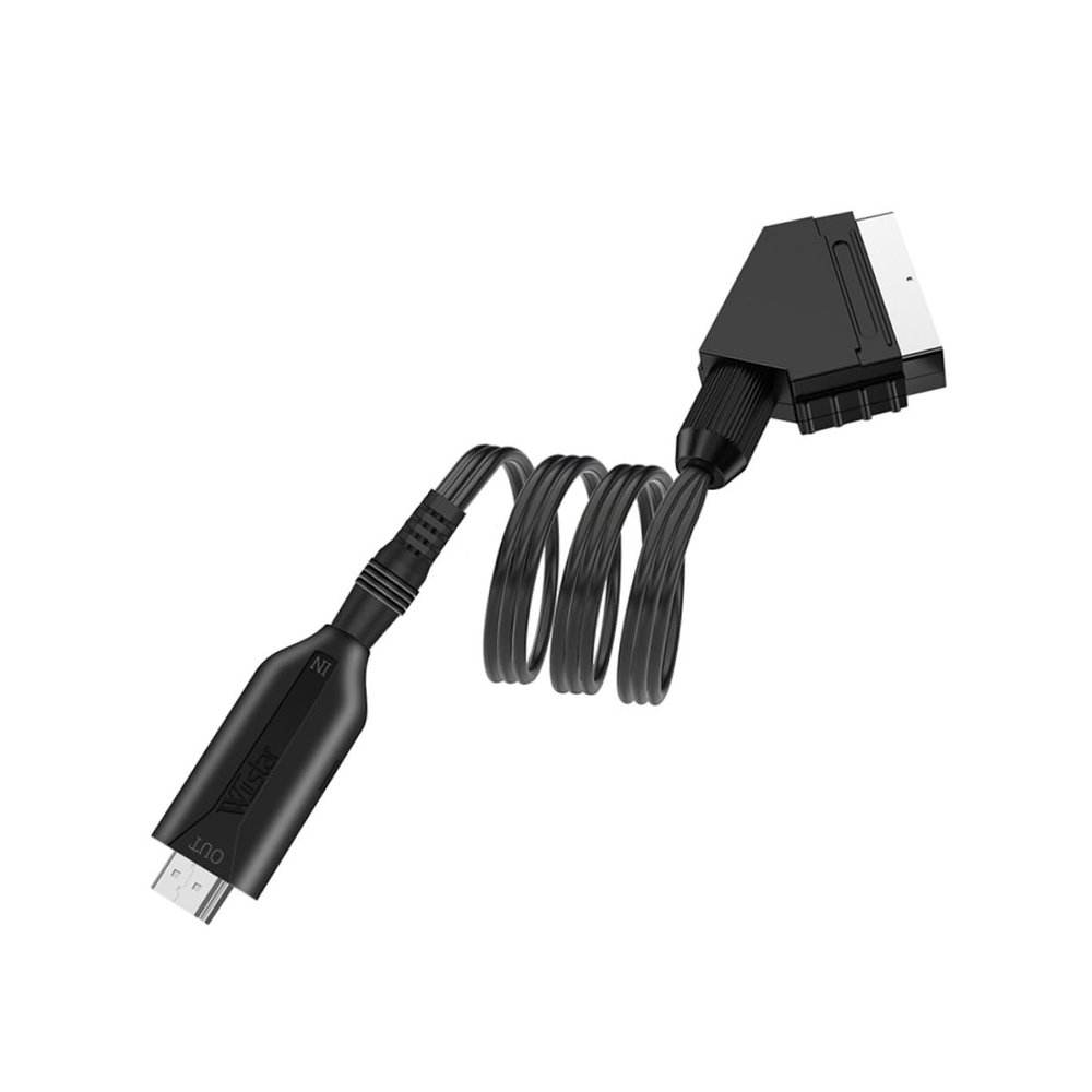 OSALADI Scart to Converter Video Audio Upscale Converter Direct Connection Cable Portable for Enhanced Tv Viewing Experience