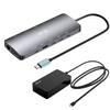 i-tec 4K Metal Nano USB-C Docking Station - 2x HDMI, 4x USB-C (10Gbps), 1x USB-A (10Gbps), 2x USB-A 2.0, Audio, SD/TF, 1Gbps LAN, PD 3.1 (140W) with Power Supply view 1