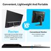 23.8" Portable Touchscreen Monitor 100% sRGB VA FHD 1080P, 4000:1 Contrast, VESA, Built-in Speaker, w/90Adjustable Stand USB-C HDMI 75Hz External Second Touch Screen Display for Laptop/PC/Phone view 4