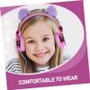 DIYEAH Adorable Plush Cartoon Ear Headset for Ear Stereo Headphones with Volume Limit for Classes Compatible with Tablets view 3