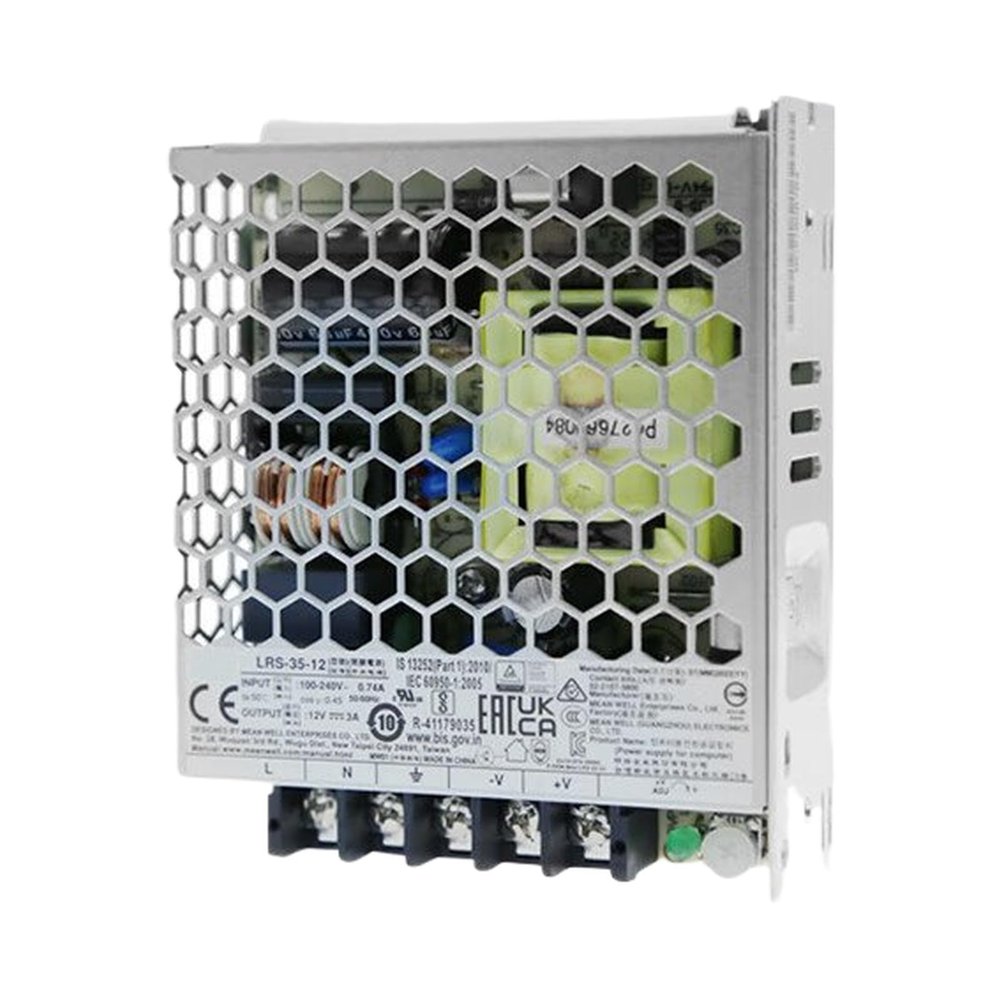 LRS-35-12 12V 3A 36W Industrial AC/DC Power Supply - 85-264VAC Input, 86% Efficiency, UL62368-1 Certified for Automation/Control Systems