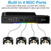 Cooling Fan Dock Station Compatible with Nintendo Switch 2, Adapter Compatible with Gamecube Controller, Dual-Fan Cooling System with 2 USB Ports for Charging Data view 3