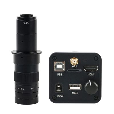 Microscope 1080P 48MP USB Industrial Video Microscope Camera C-Mount Soldering(with 180x Lens)