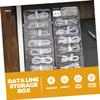 DIYEAH Cable Organizer Box with Lid Compartment Cord Organizer for and Tidy Homes for Cables and Accessories view 3